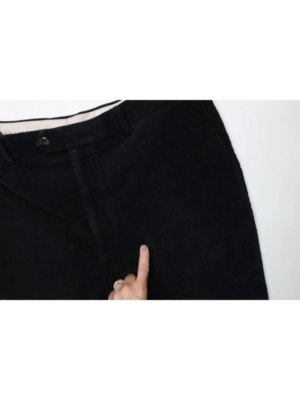 Vintage 90s Streetwear Mens 40x29 Distressed Wide Leg Corduroy Chino Pants Black